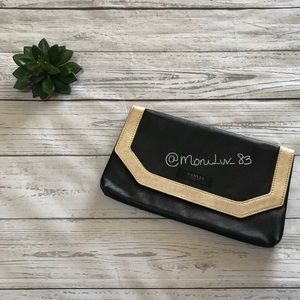 Lanvin Parfums Black Envelope cocktail holiday Clutch